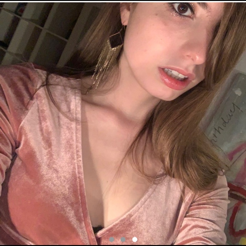 Forever 21 Pink Velvet Top